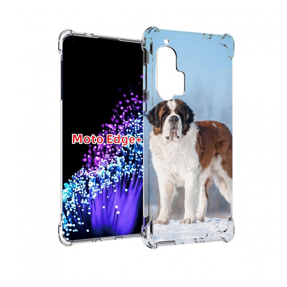 

Чехол MyPads сенбернар для Motorola Edge+ Plus, Прозрачный, Tocco