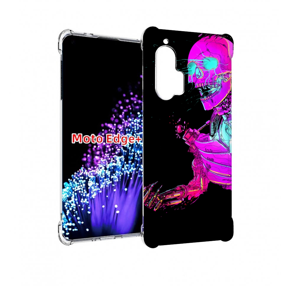 

Чехол MyPads скелет-робот-фиолетовый для Motorola Edge+ Plus, Прозрачный, Tocco
