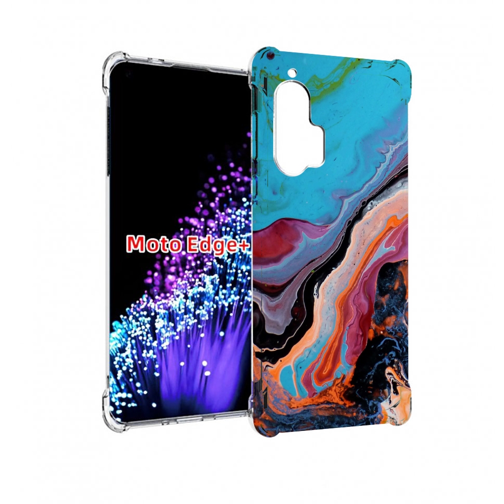 

Чехол MyPads смешанные краски для Motorola Edge+ Plus, Прозрачный, Tocco
