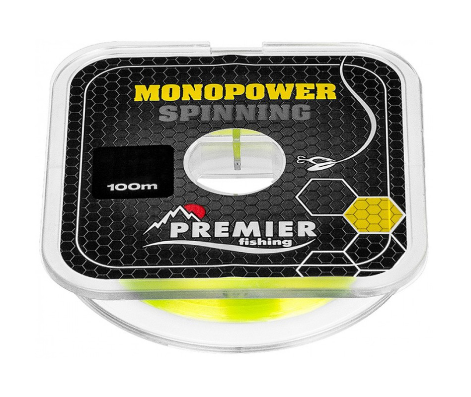 

Леска монофильная Premier Fishing Monopower Spinning 0,25 мм, 100 м, 6,3 кг, yellow, Желтый, Monopower Spinning