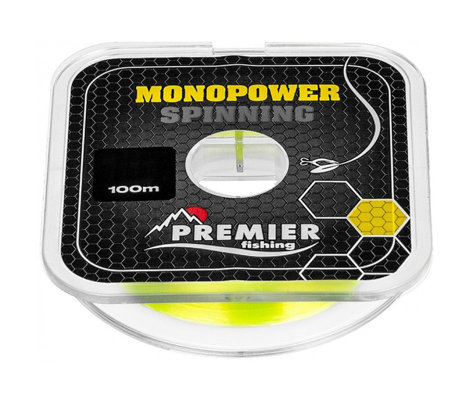 

Леска монофильная Premier Fishing Monopower Spinning 0,3 мм, 100 м, 8 кг, yellow, Желтый, Monopower Spinning