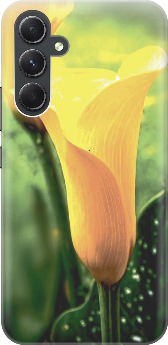 

Силиконовый чехол на Samsung Galaxy A54 5G "Желтые каллы", Желтый;зеленый, 158756