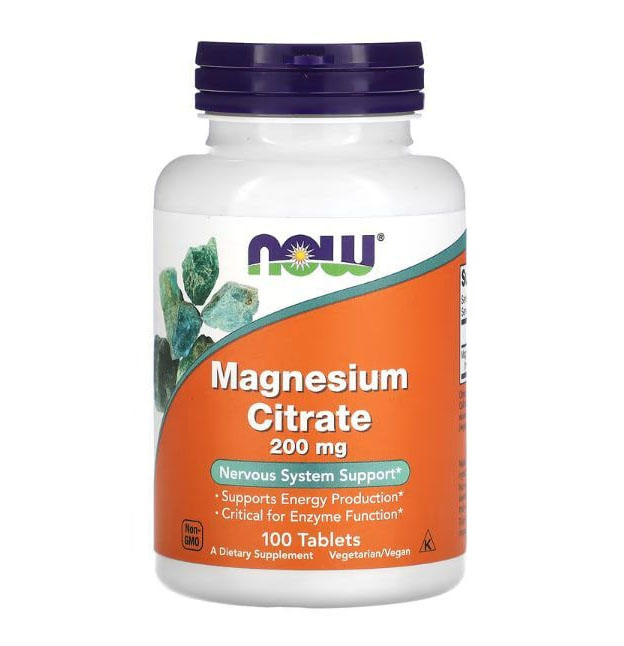 

Now Foods Magnesium citrate 200 мг 100 таблеток