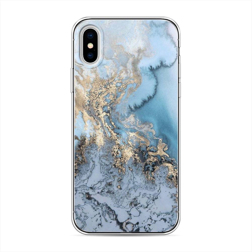 

Чехол Awog на Apple iPhone XS (10S) / Айфон XS (10S) "Морозная лавина синяя", Разноцветный, 11850-3