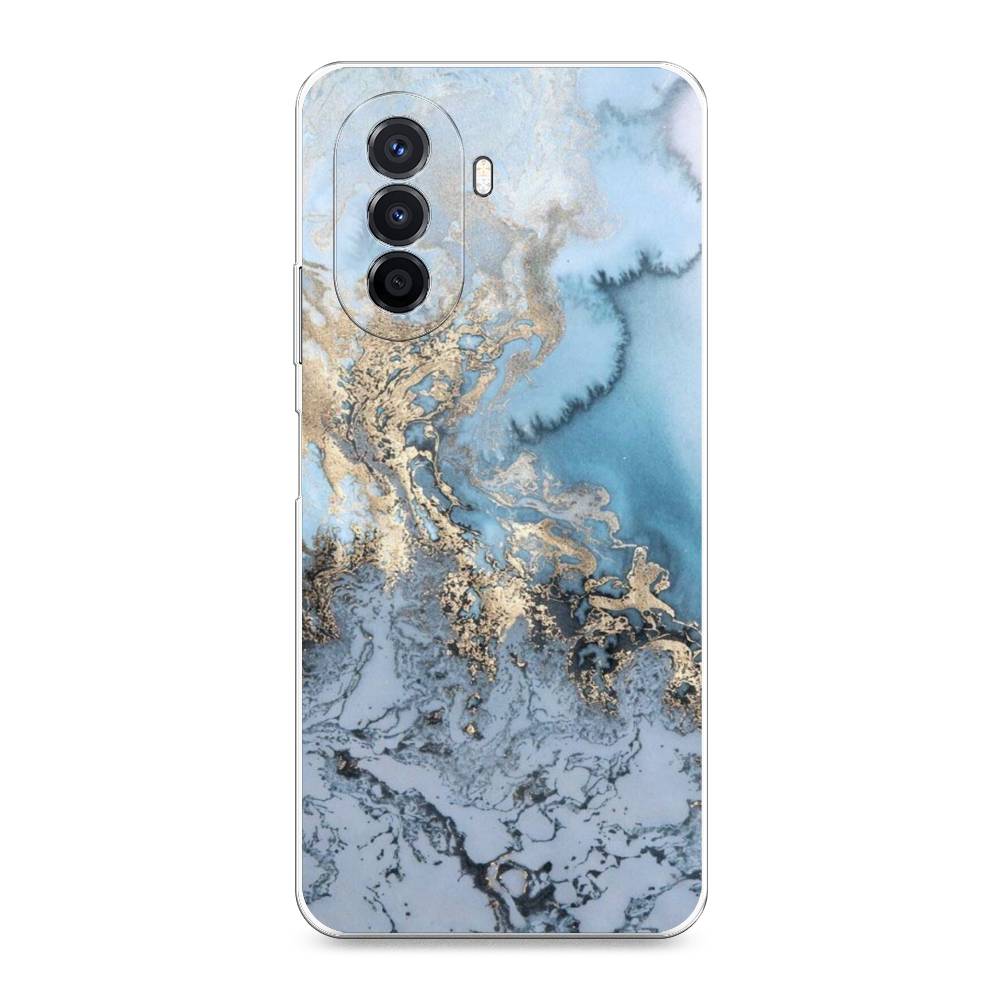 фото Силиконовый чехол "морозная лавина синяя" на huawei nova y70 awog