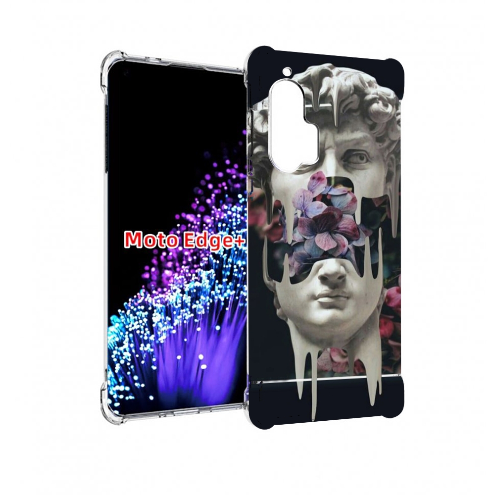 

Чехол MyPads статуя-с-цветами-внутри для Motorola Edge+ Plus, Прозрачный, Tocco