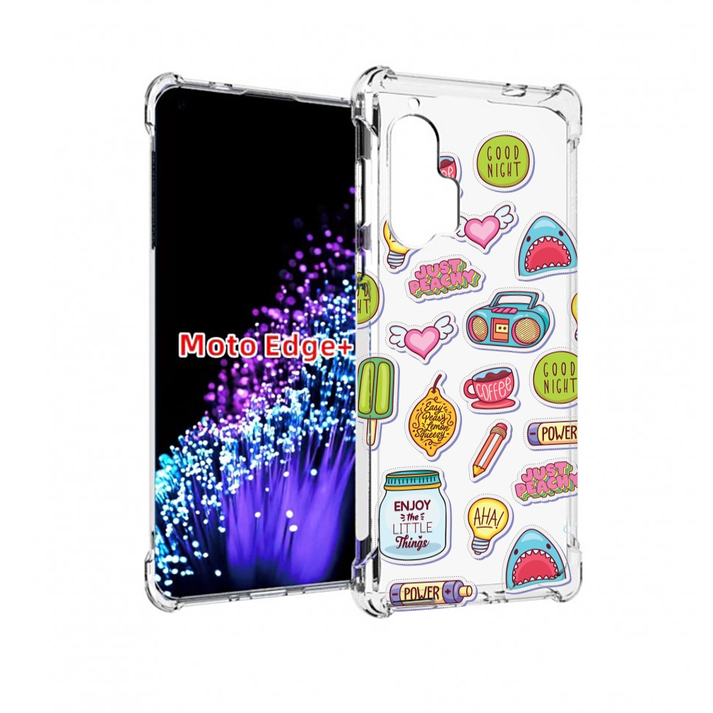 

Чехол MyPads стикер-пак для Motorola Edge+ Plus, Прозрачный, Tocco