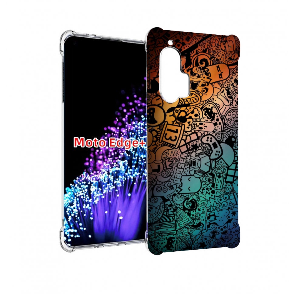 

Чехол MyPads стикеты в тени для Motorola Edge+ Plus, Прозрачный, Tocco