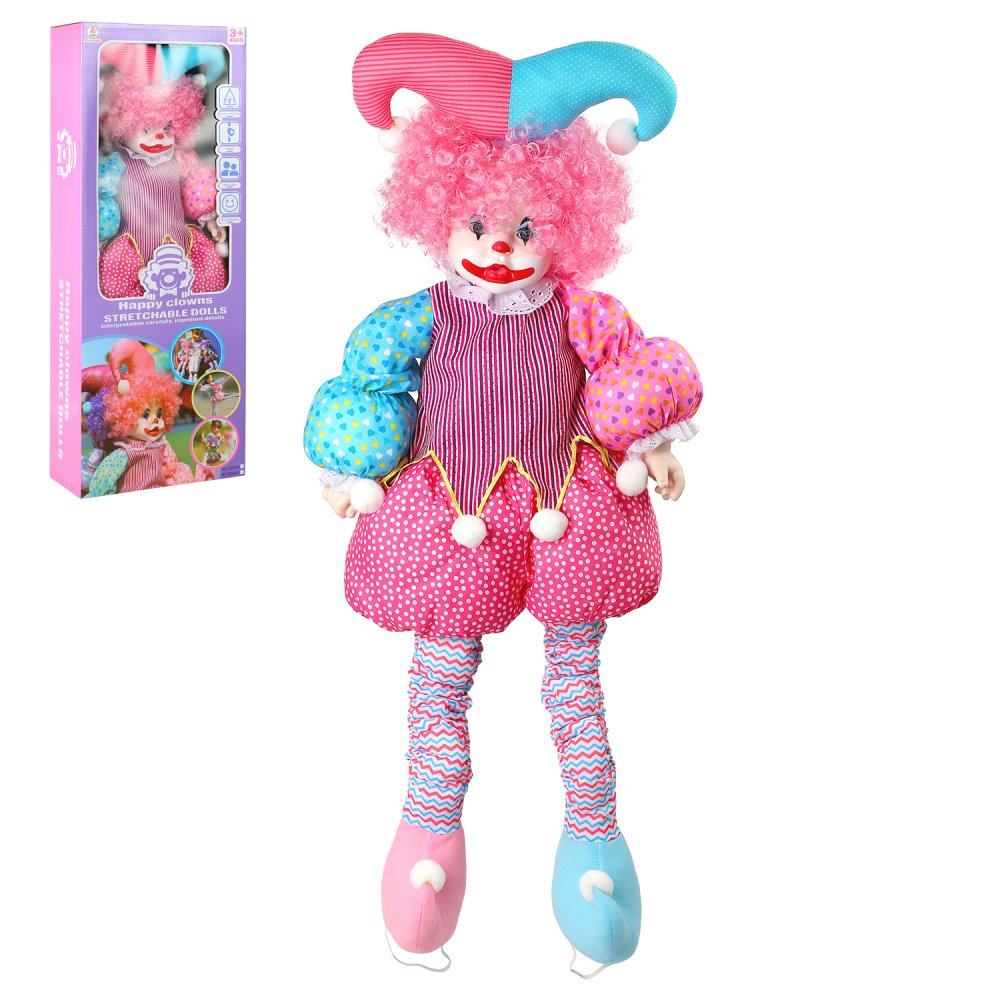 фото Кукла-тянучка клоун час потехи, 61 см растягивется до 95 см, ростовая кукла, jb0210041 компания друзей