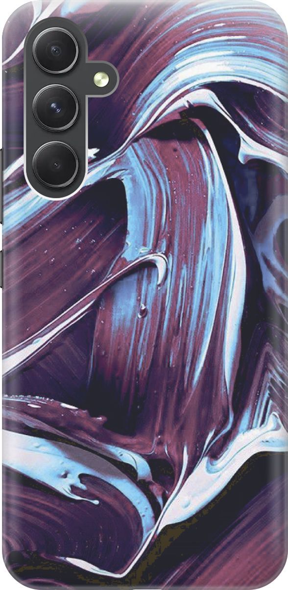 

Силиконовый чехол на Samsung Galaxy A54 5G "Фиолетовые мазки", Голубой;фиолетовый, 158754