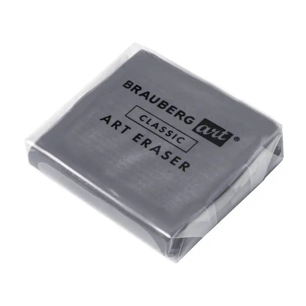 

Ластик-клячка BRAUBERG ART CLASSIC 40х36х10 мм, супермягкий, серый 18 шт