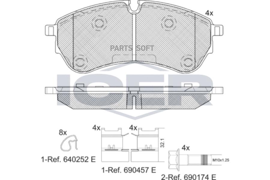 

Колодки дисковые передние \ VW Crafter, Man TGE 2.0TDI 16> ICER 142284 142284