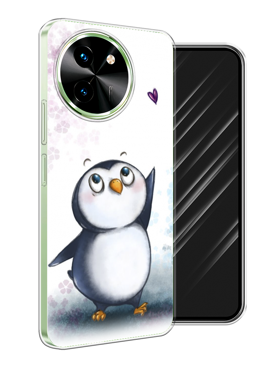 

Чехол Awog на Vivo T3x/Y38 5G "Пингвин и сердечко", Белый, 2610650-1