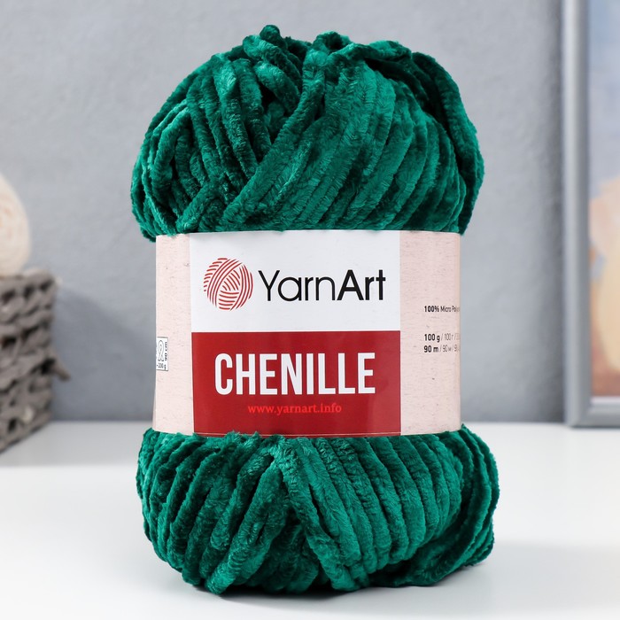 

Пряжа Chenille 100% микрополиэстер 90м/100гр (574 т.зеленый)