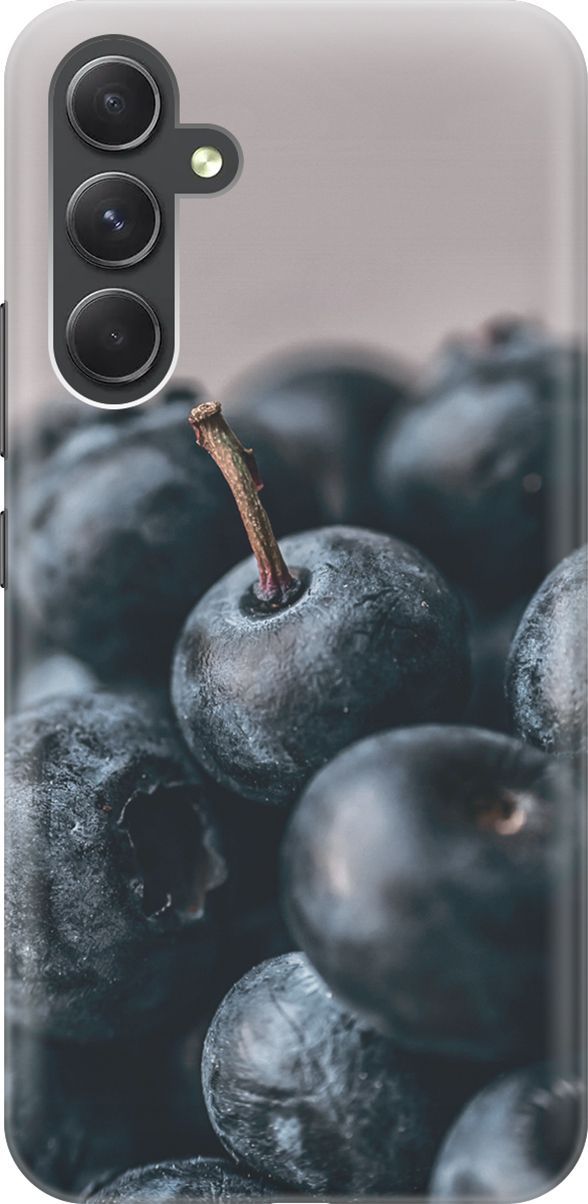

Силиконовый чехол на Samsung Galaxy A54 5G "Голубика", Розовый;черный, 158763