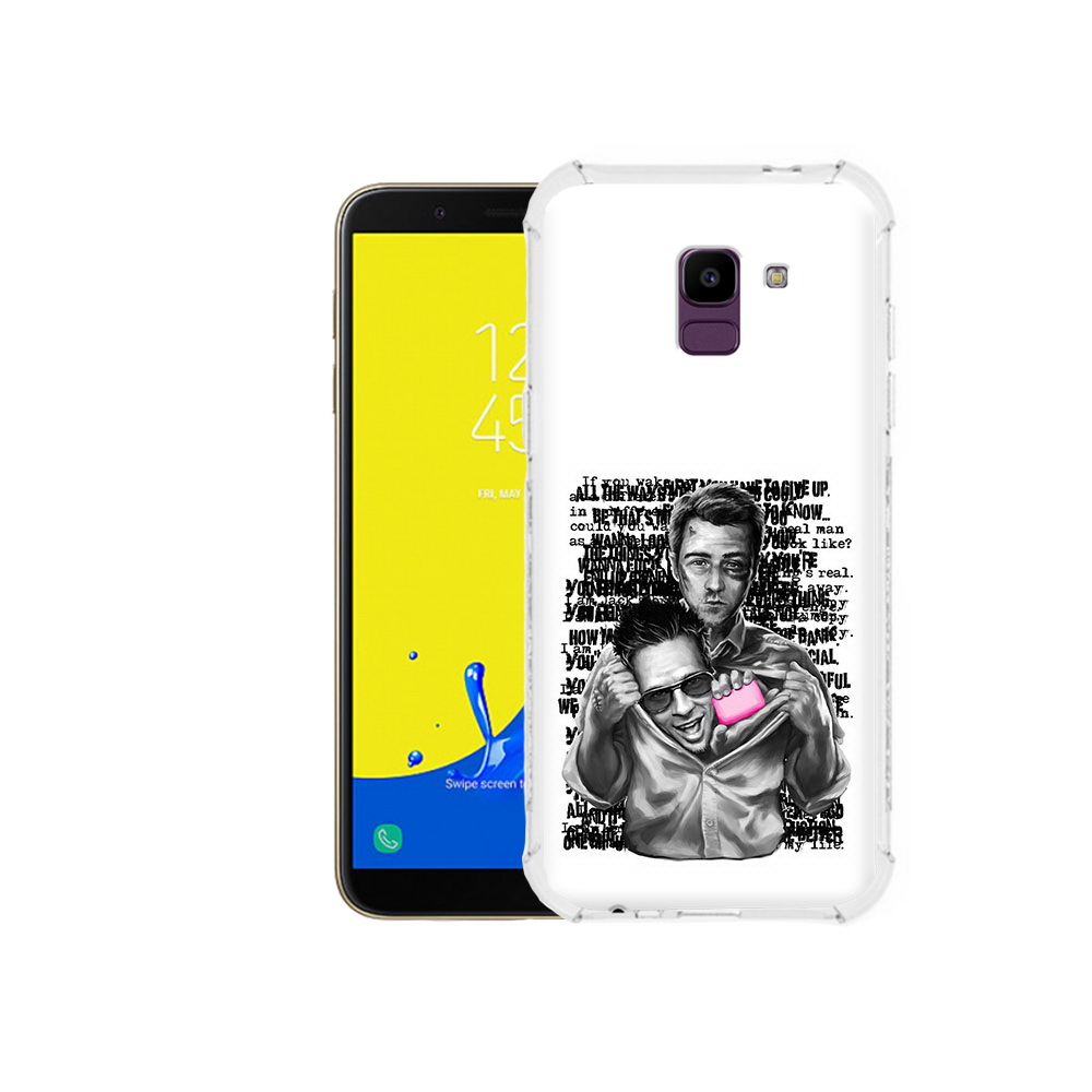 

Чехол MyPads Tocco для Samsung Galaxy J6 (2018) бойцовский клуб, Прозрачный, Tocco