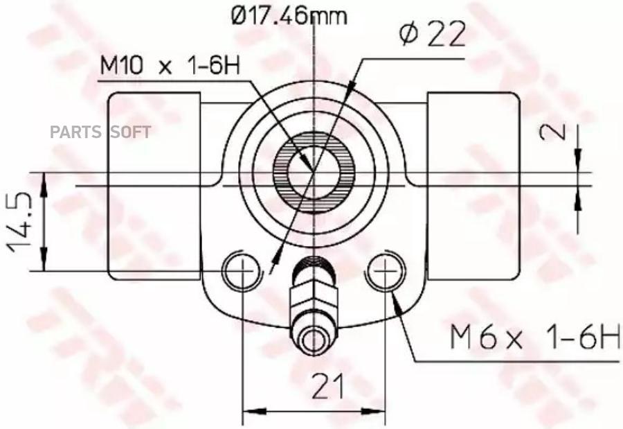 Задний торм. Цилин. BWC107 =K1725=K1786=101-060=05-83012-SX [331611051A] \ Au 90/100 77-91