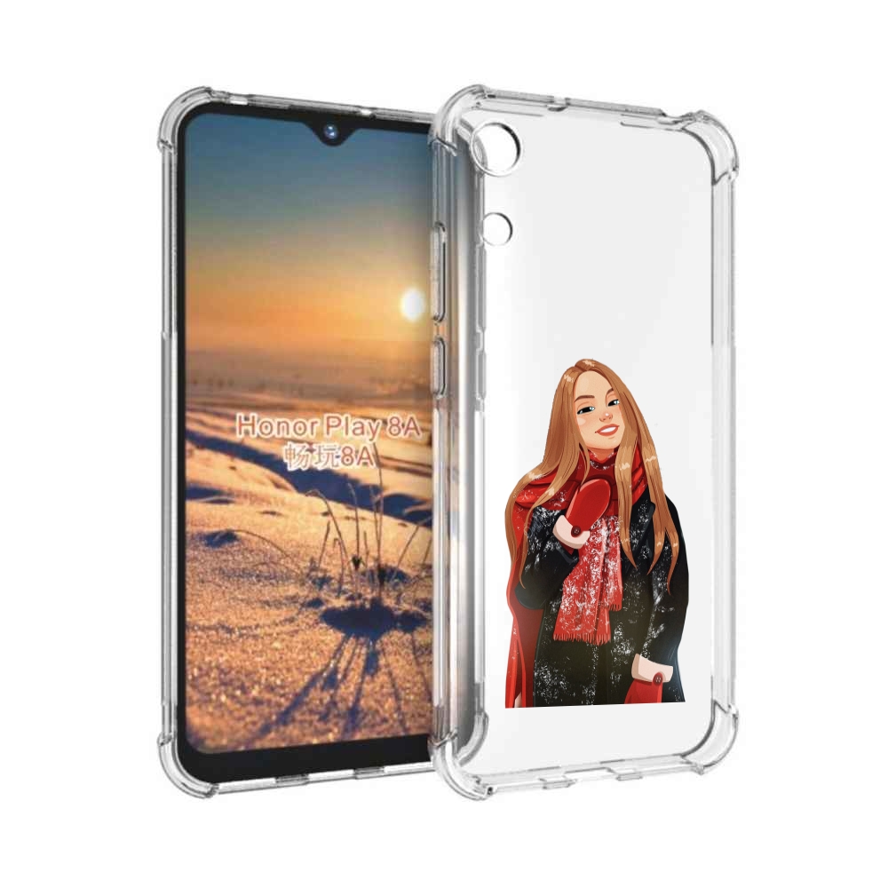 

Чехол бампер MyPads Новогодний-зимний-арт женский для Honor 8A, Прозрачный, Tocco