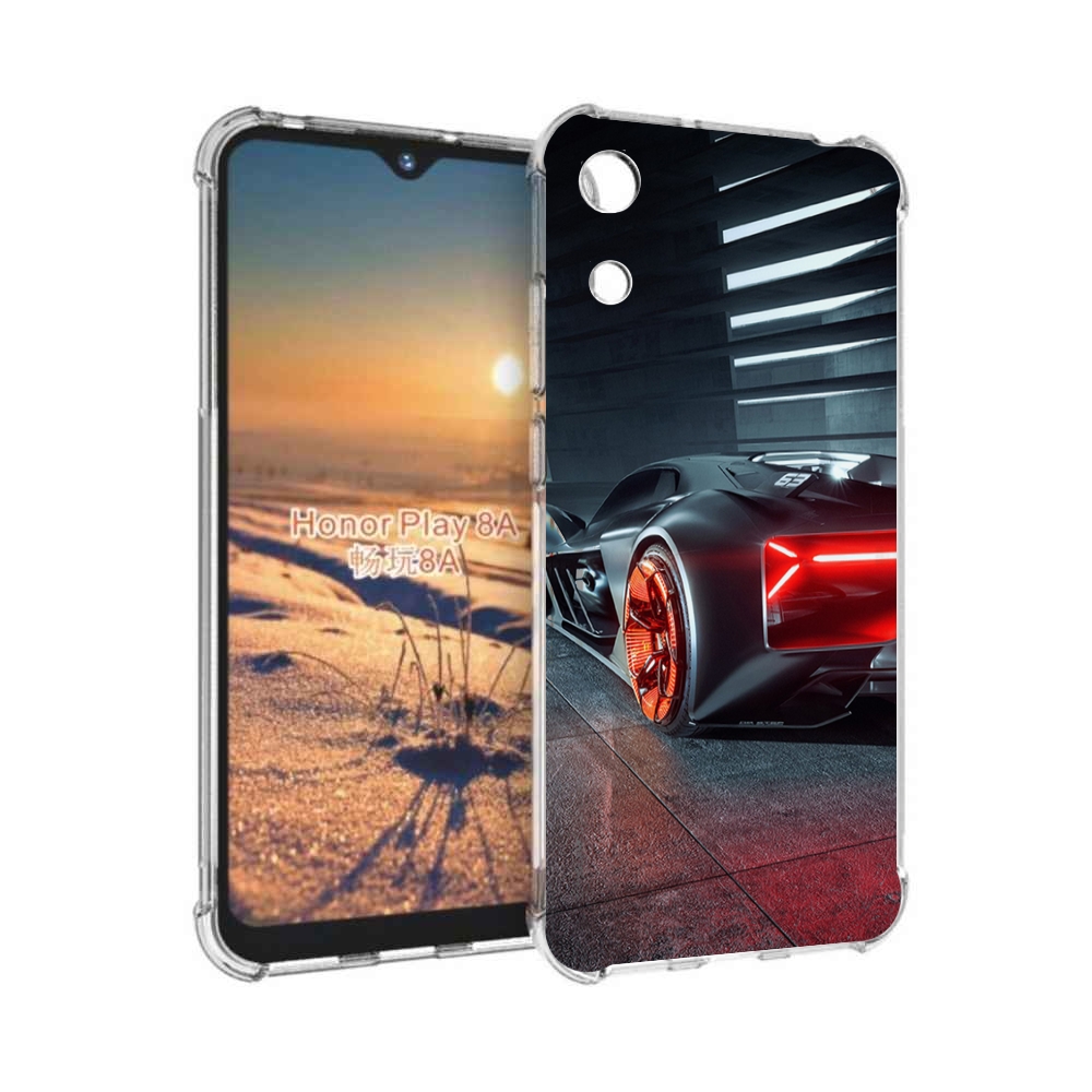 

Чехол бампер MyPads Ночной-город мужской для Honor 8A, Прозрачный, Tocco