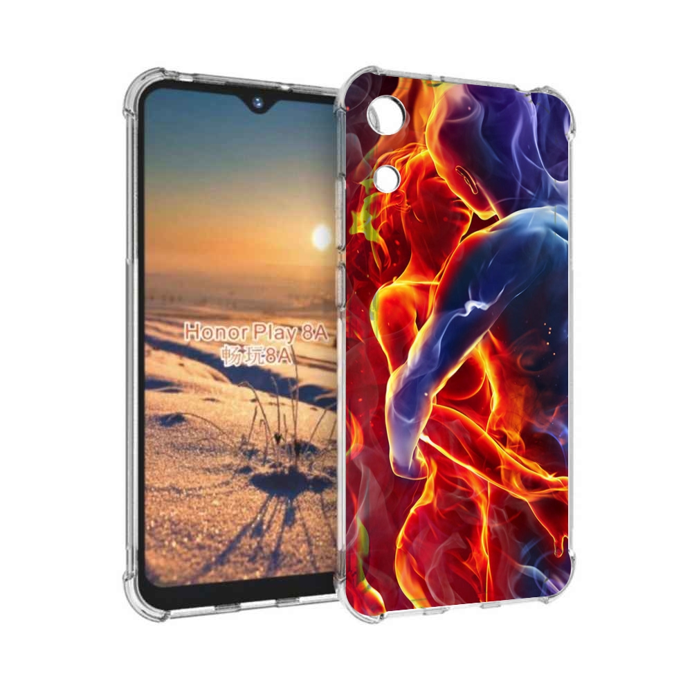 

Чехол бампер MyPads Огонь-вода для Honor 8A., Прозрачный, Tocco
