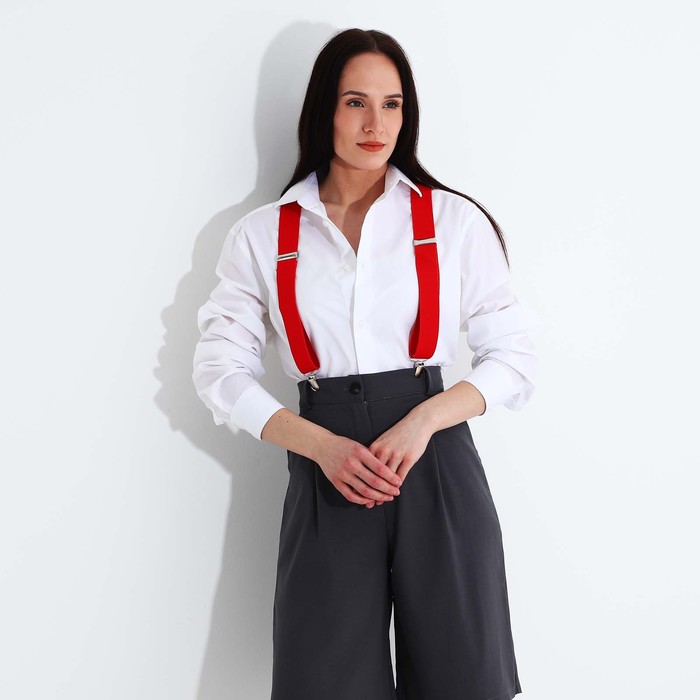 

Подтяжки унисекс NoBrand 9377125 красные, Красный, 9377125