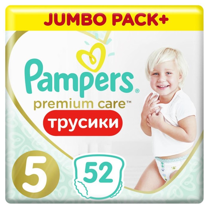 фото Подгузники-трусики pampers premium care pants 5 junior (12-17 кг), 52 шт