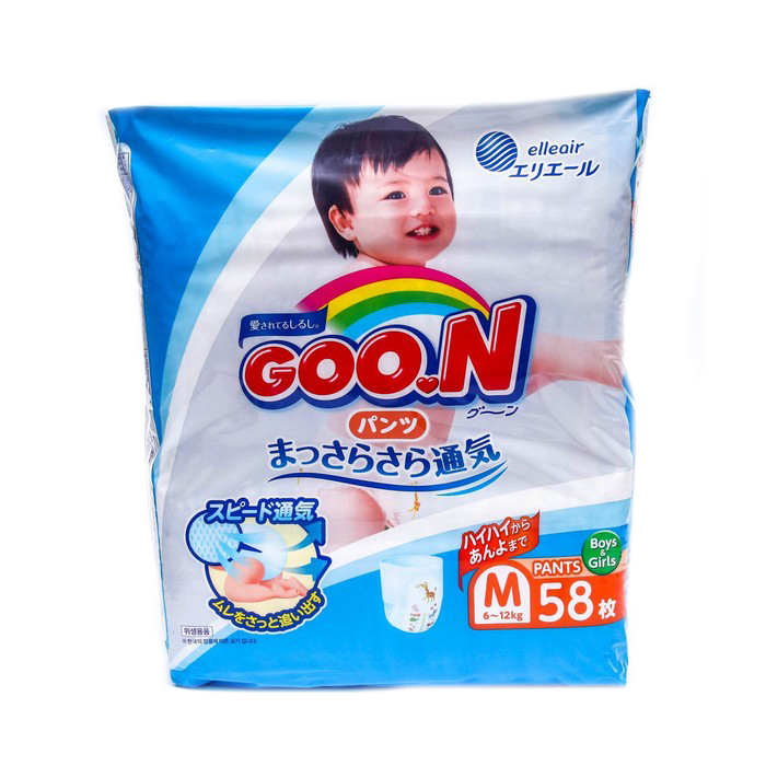 

Трусики-подгузники Goon, размер M (6-12 кг), 58 шт