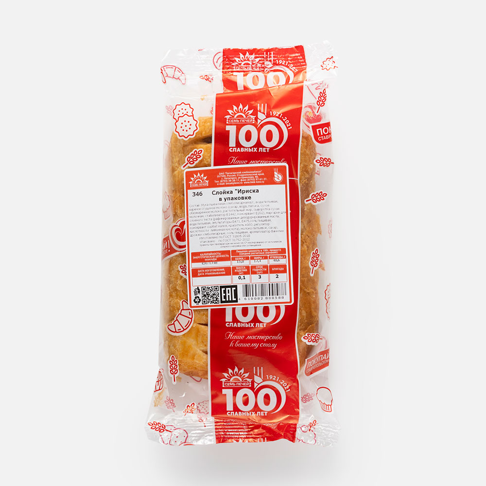 

Слойка Семь печей Ириска, 100 г