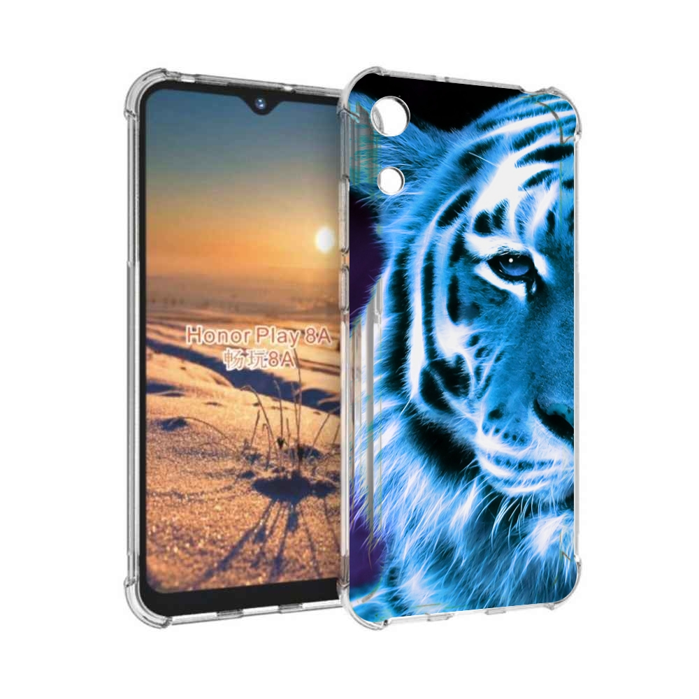 

Чехол бампер MyPads Половина-тигра мужской для Honor 8A, Прозрачный, Tocco