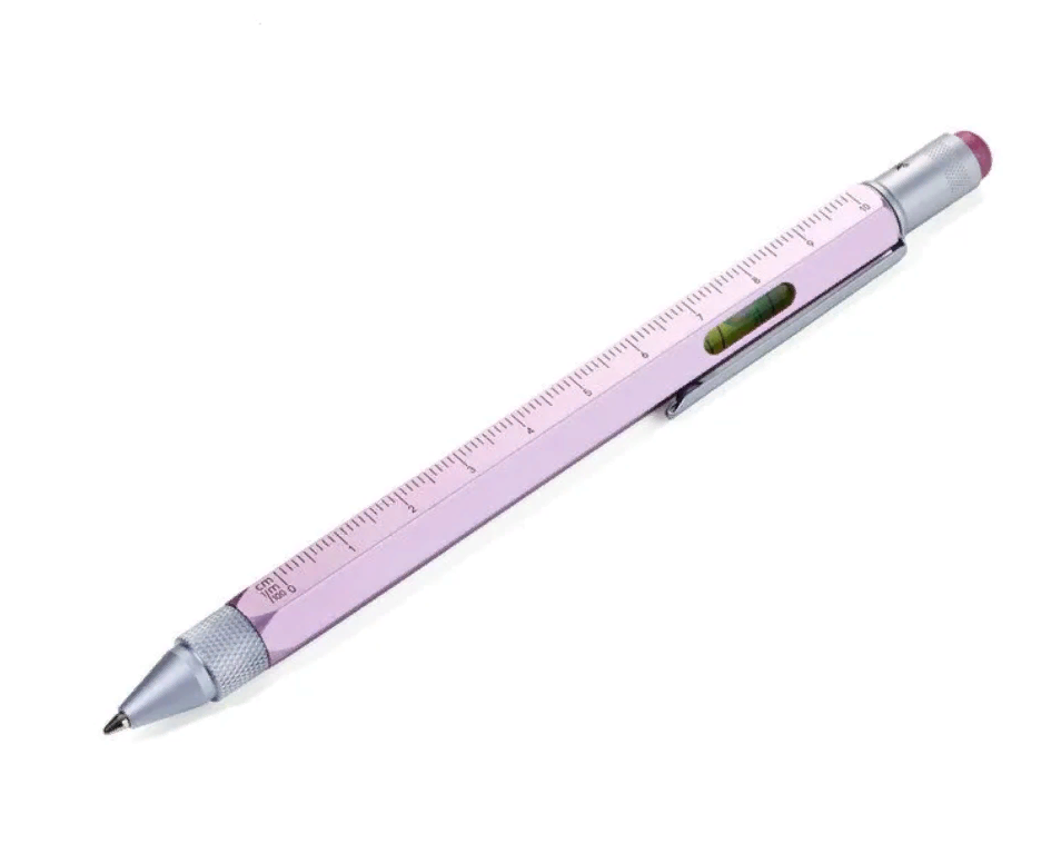 Ручка шариковая TROIKA CONSTRUCTION, цв.лиловый металлик, черный стержень