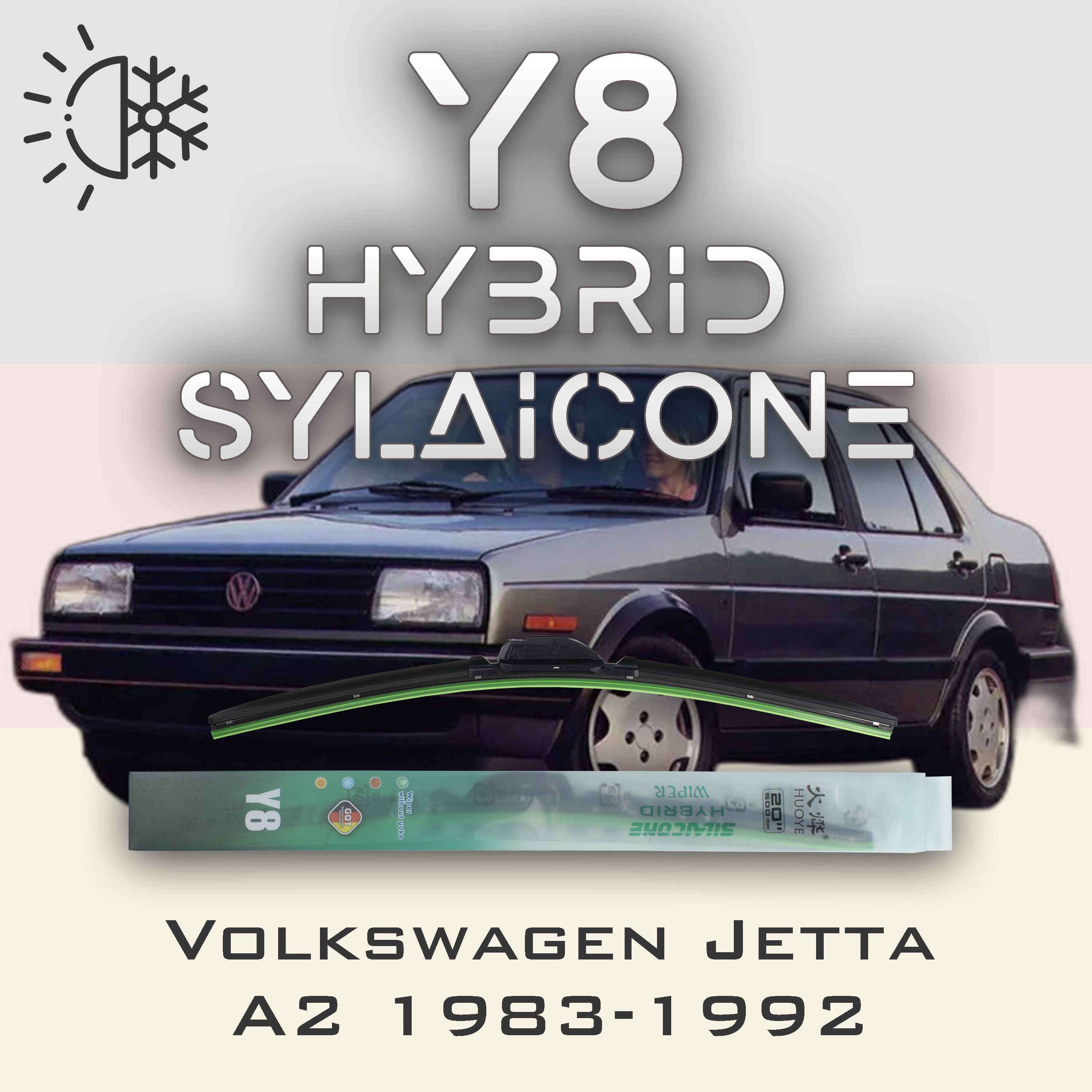 

Комплект щеток стеклоочистителя HUOYE Y8-Volkswagen Jetta A2 1983-1992, Y8