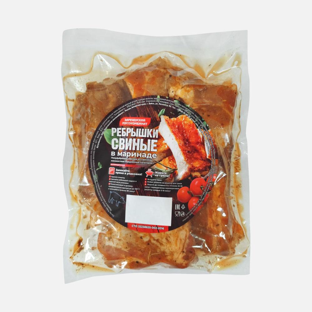 

Рёбрышки свиные Зареченский Мясокомбинат в маринаде, охлаждённые, 1-1,1 кг