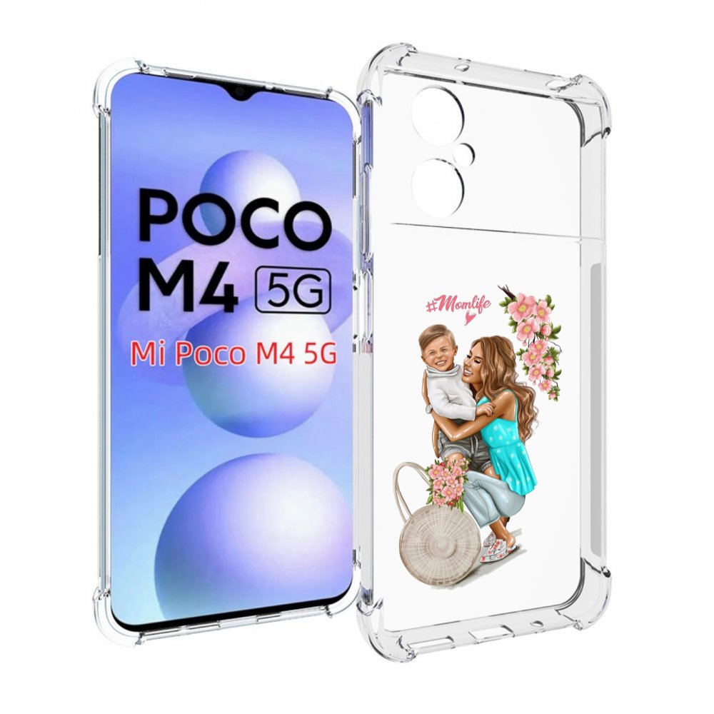 

Чехол MyPads Momlife для Xiaomi Poco M4 5G, Прозрачный, Tocco