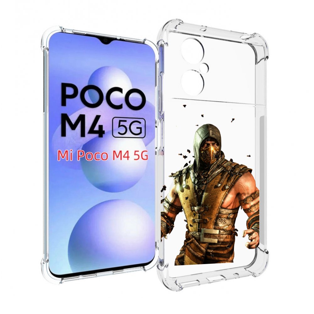 

Чехол MyPads Mortal Kombat scorpion для Xiaomi Poco M4 5G, Прозрачный, Tocco