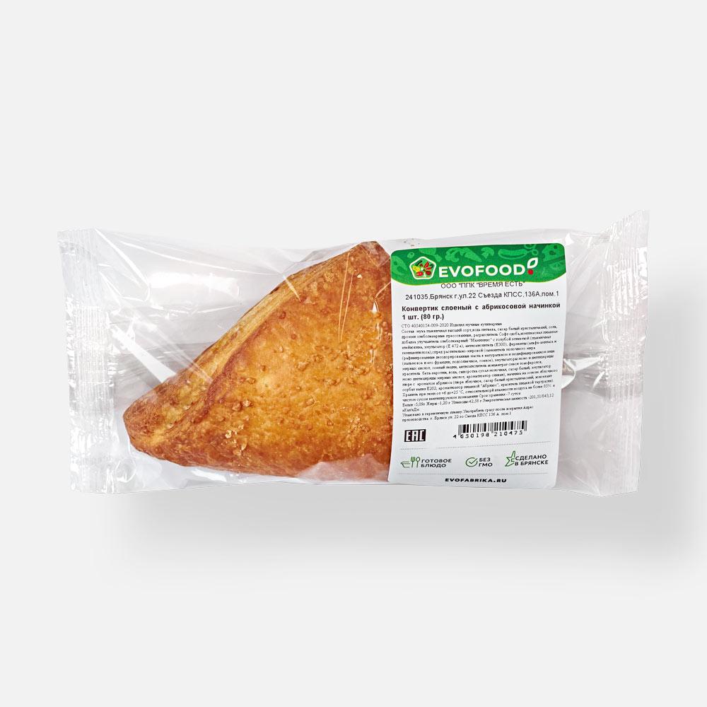 

Конвертик Evofood слоёный, с абрикосовой начинкой, 80 г