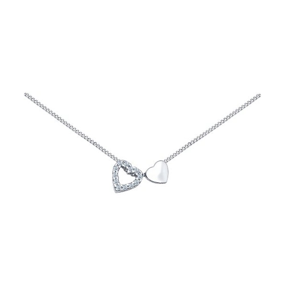 

Колье из серебра 50 см SOKOLOV 94070057, фианит, 94070057