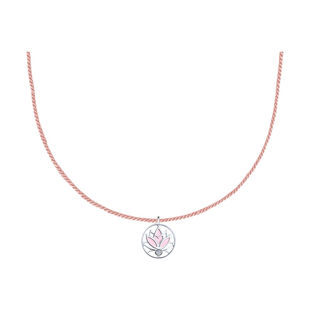 

Колье из серебра с фианитом и эмалью 40 см SOKOLOV 94070272