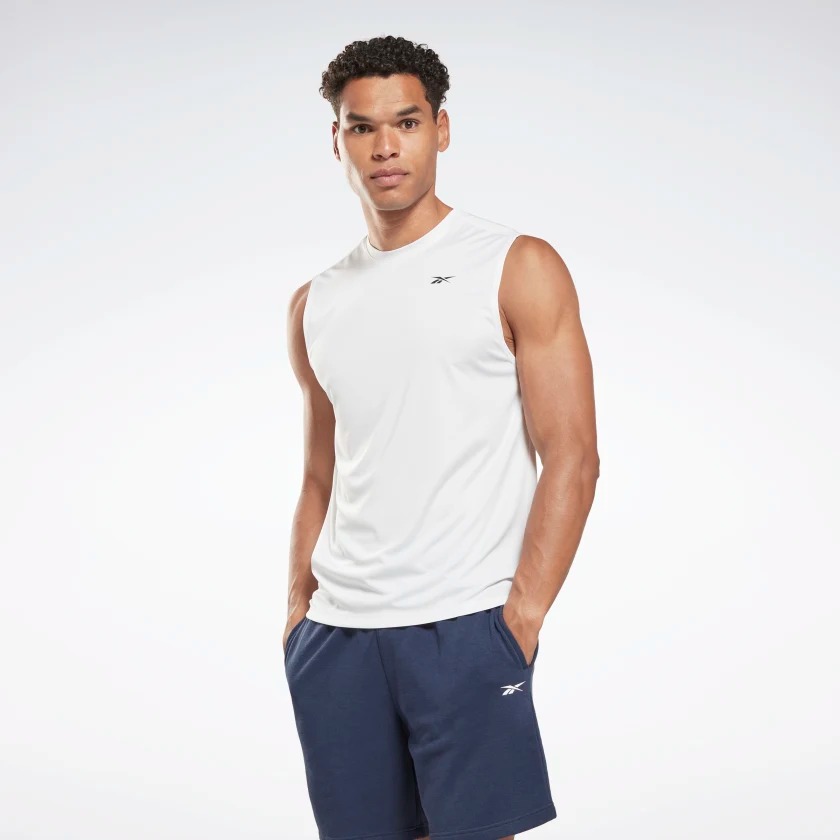 

Майка мужская Reebok TRAIN SLVLS TECH TEE белая L, TRAIN SLVLS TECH TEE