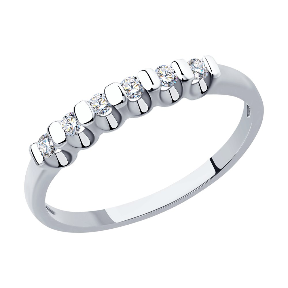 Кольцо из белого золота с бриллиантом р. 17.5 Diamant 52-210-01318-1