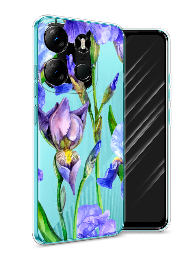 

Чехол Awog на Tecno Phantom X2"Синие ирисы", Фиолетовый;голубой;зеленый, 303250-8