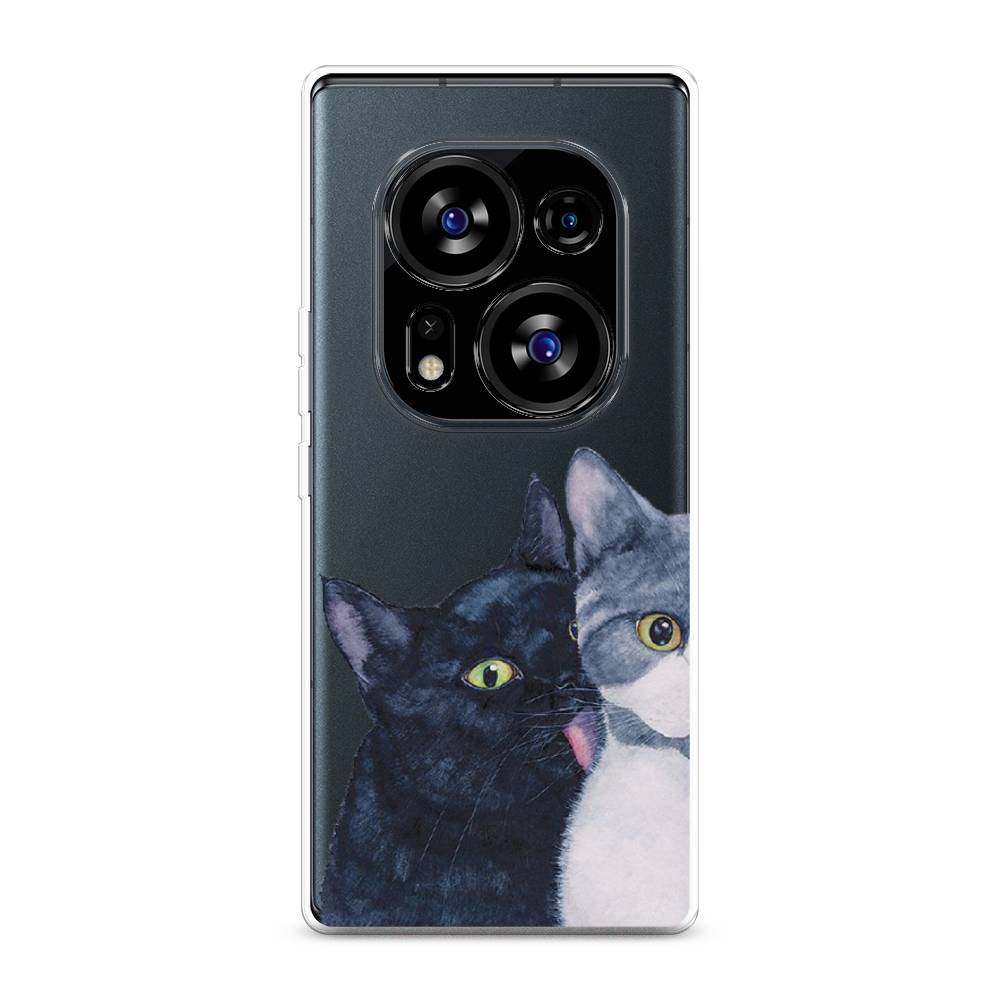 

Чехол Awog на Tecno Phantom X2"Кошачья любовь", Синий, 303250-1