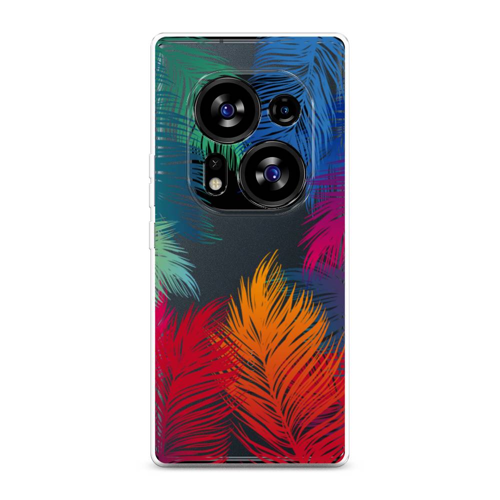

Чехол Awog на Tecno Phantom X2"Рамка из перьев", Красный, 303250-4