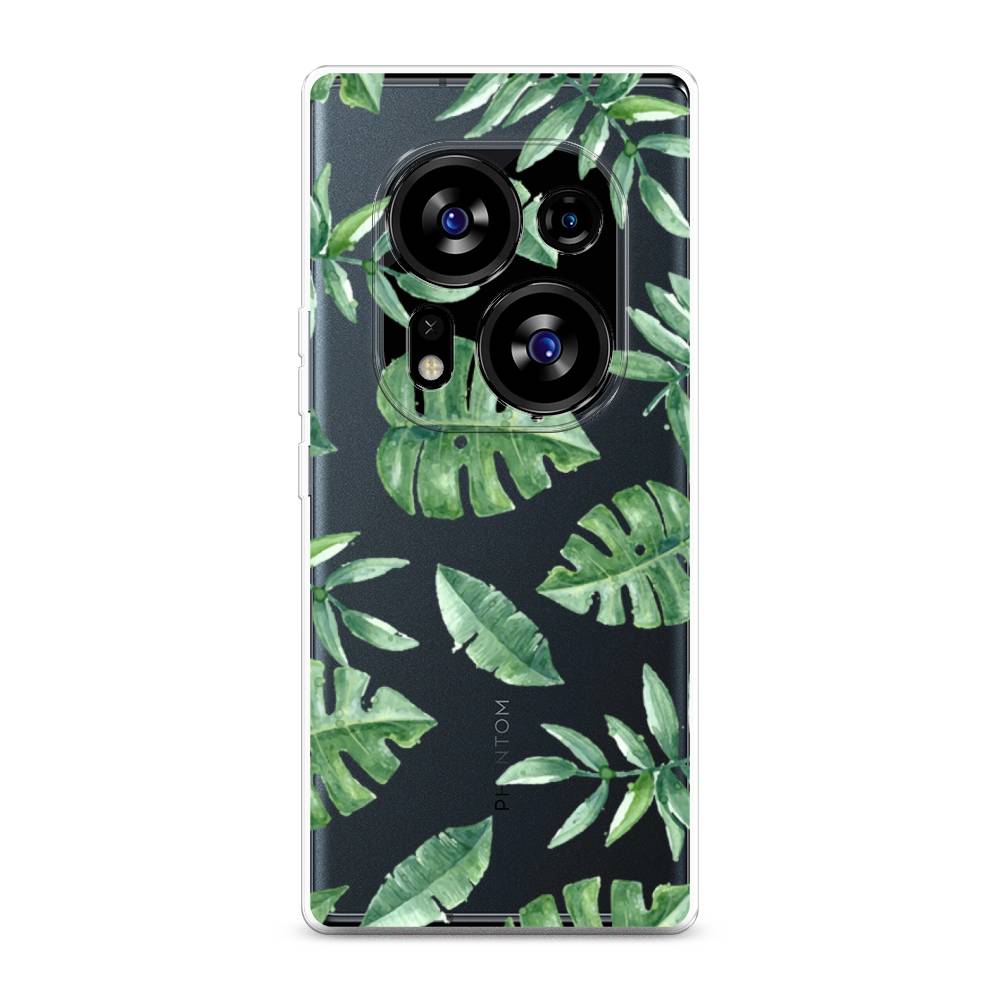 

Чехол Awog на Tecno Phantom X2"Нарисованные пальмовые листья", Зеленый, 303250-4