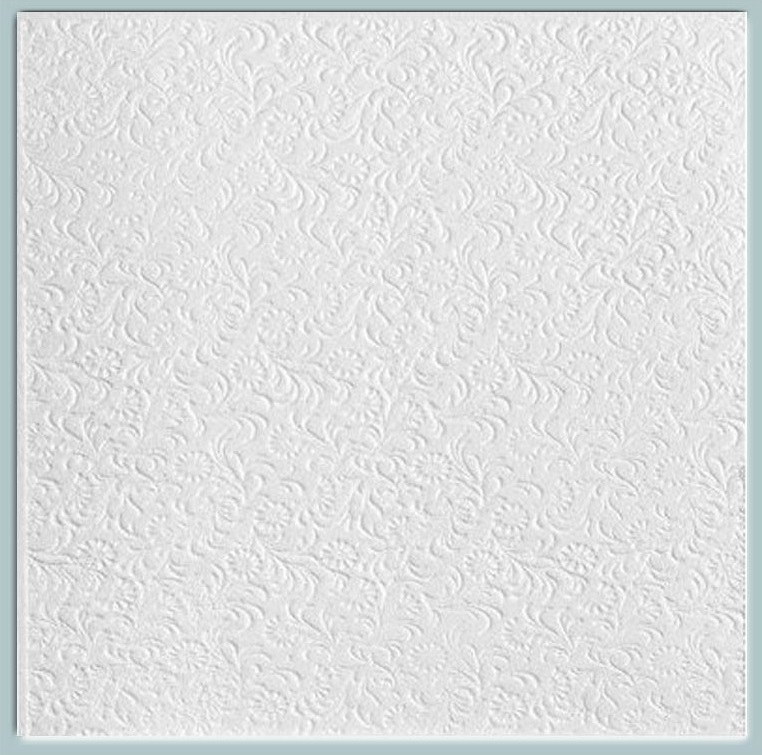 плитка потолочная бесшовная полистирол белая формат веер 50 x 50 см 2 м² Потолочная плитка Формат 