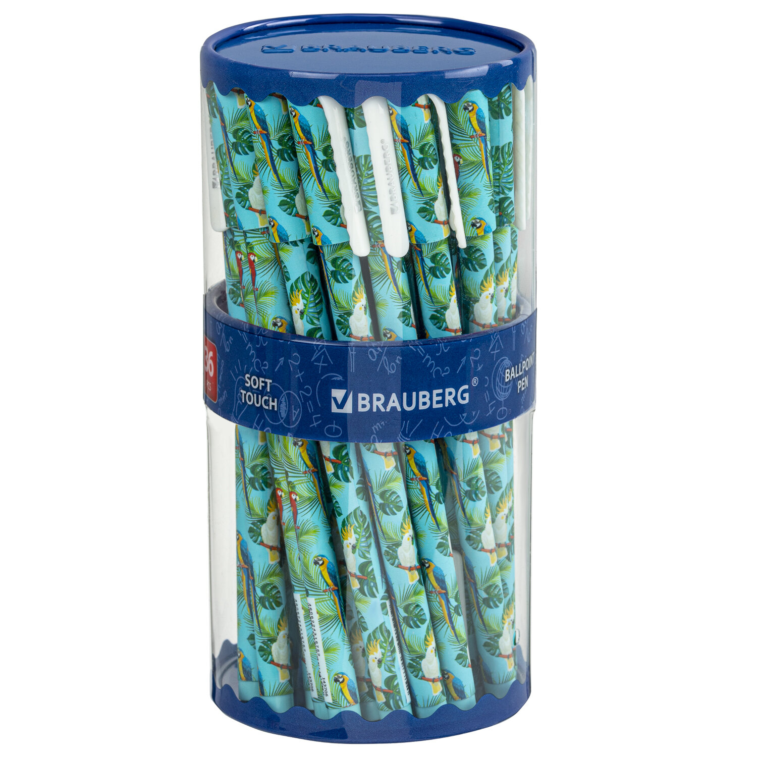 

Ручка шариковая BRAUBERG SOFT TOUCH STICK PARROTS, синяя 36 шт