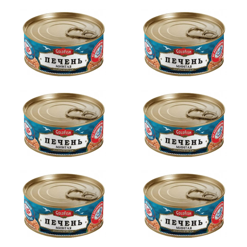 

Печень минтая GoldFish По-приморски, 120 г х 6 шт