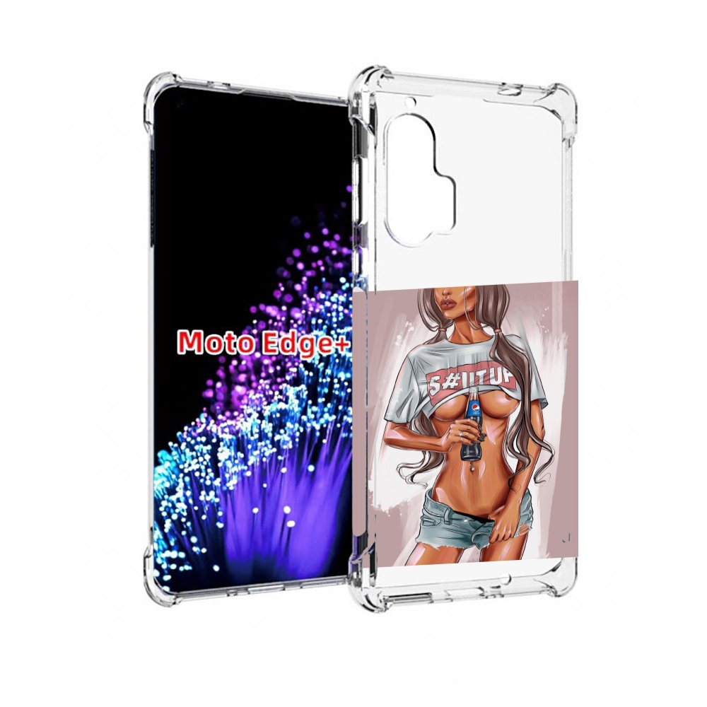 

Чехол MyPads стройная-девушка-с-пепси женский для Motorola Edge+ Plus, Прозрачный, Tocco
