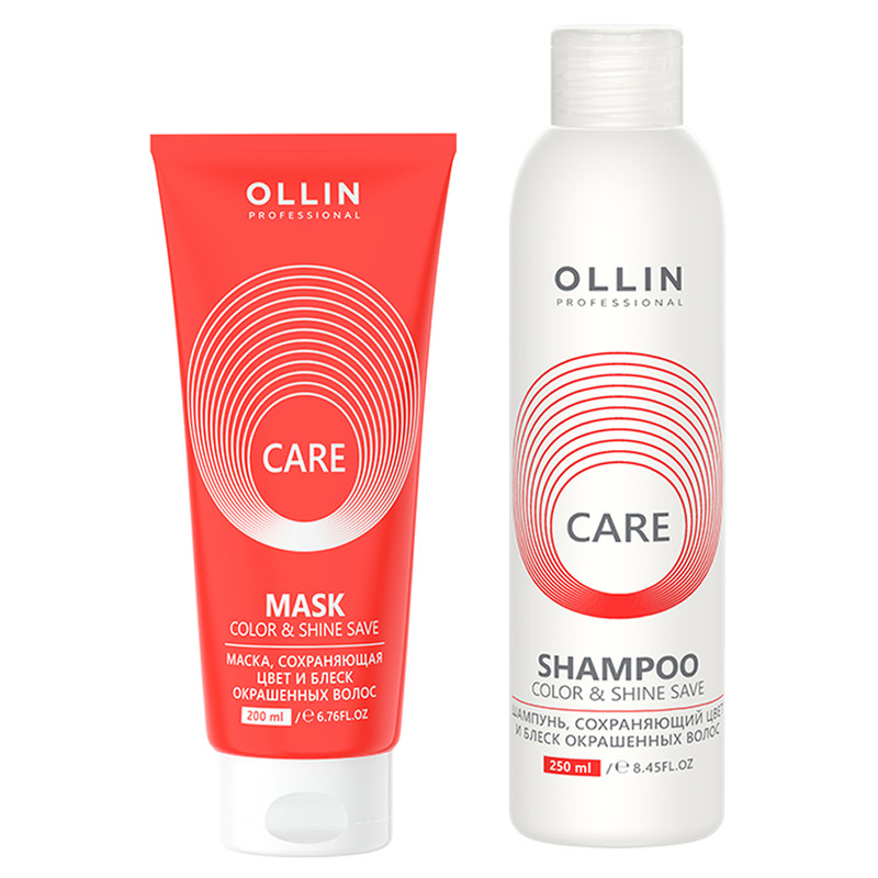 Набор для окрашенных волос Ollin Professional Care color and shine save 250мл и 200 мл