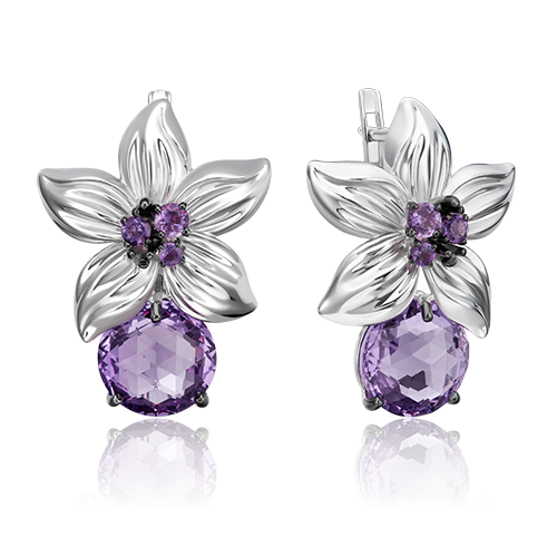 

Серьги из серебра с аметистом PLATINA jewelry 02-4798-00-203-0200-68_0, 02-4798-00-203-0200-68_0