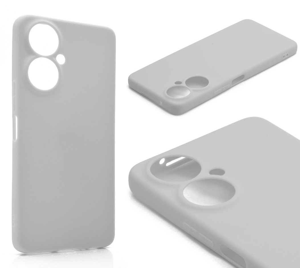 

Силиконовый чехол TPU Case матовый для Tecno Camon 19 Pro/19 светло-серый